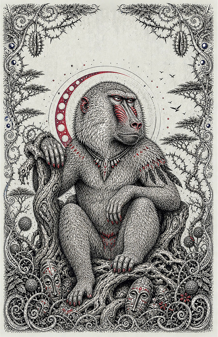 Stylized Baboon