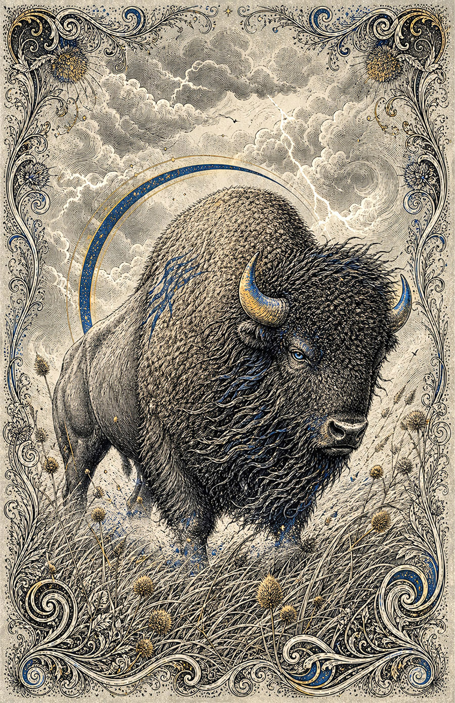 Stylized Bison