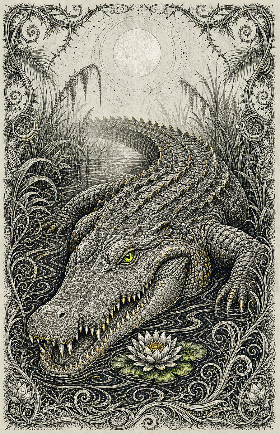 Stylized Crocodile
