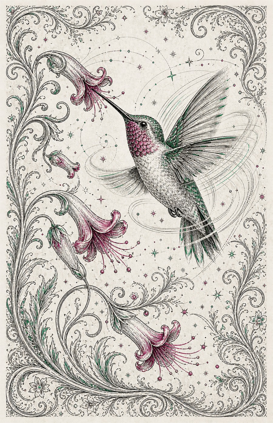 Stylized Hummingbird