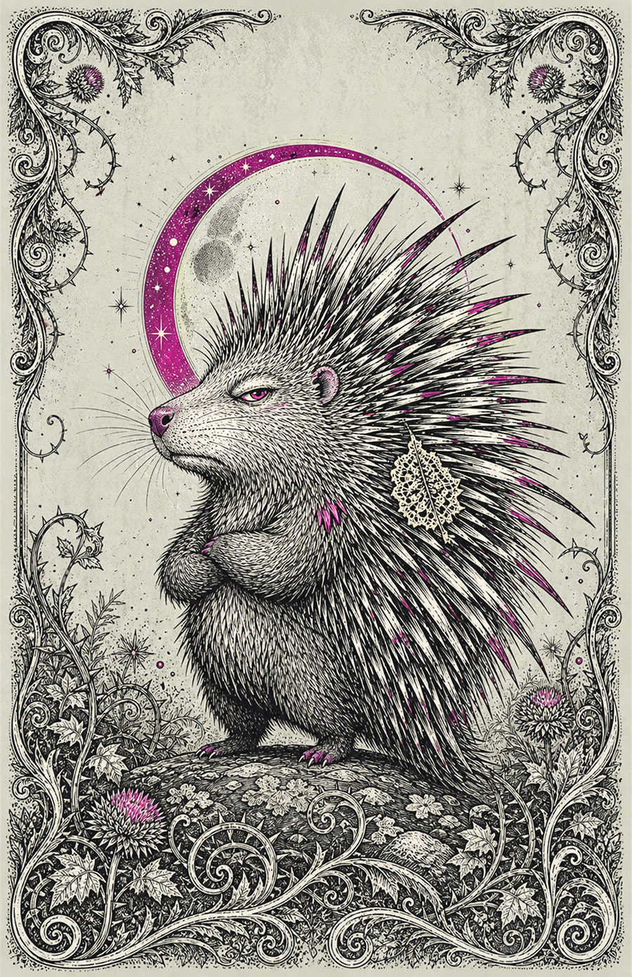 Stylized Porcupine