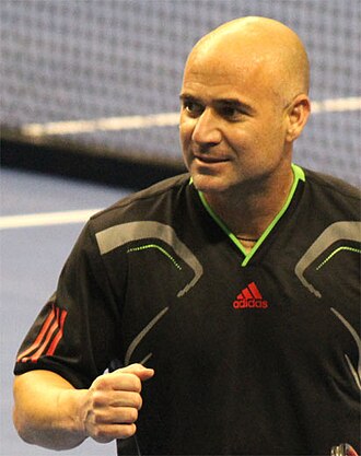 Portrait of Andre Agassi - Tiger personality