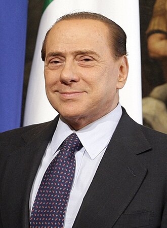 Portrait of Silvio Berlusconi - Peacock personality
