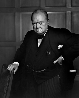 Portrait of Winston Churchill - Lion personality